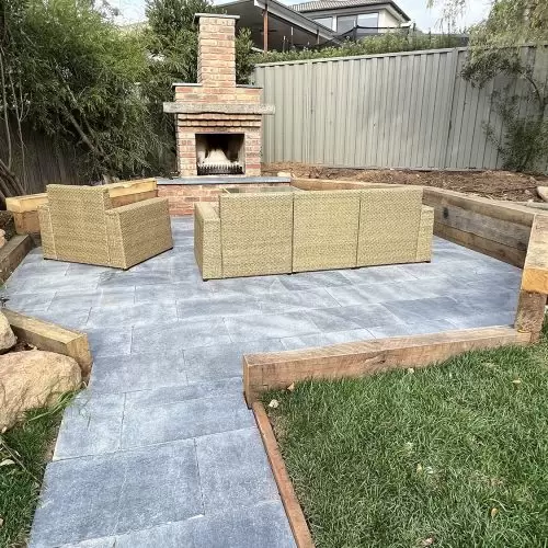 Octagonal paved outdoor area Octagonal paved outdoor area