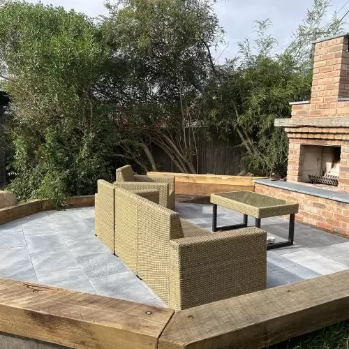 Octagonal paved outdoor area Octagonal paved outdoor area